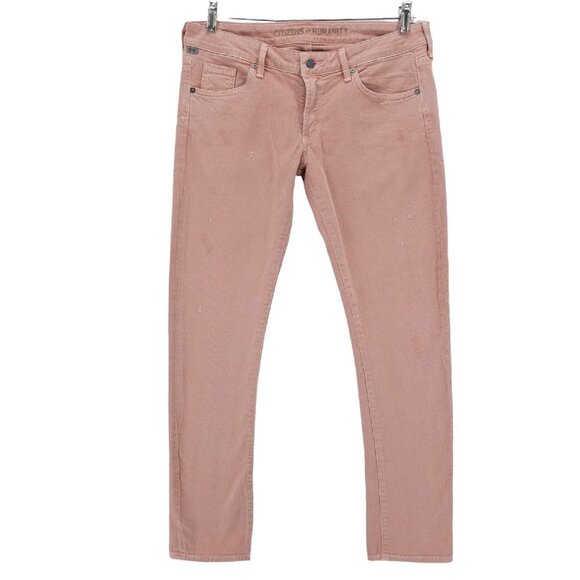 Citizens Of Humanity COH Pink Distressed Low Rise Jeans Size 26 - Picture 1 of 13